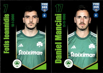 Fotis Ionnidis / Daniel Mancini Panathinaikos FC samolepka Panini FIFA 365 2024 #290