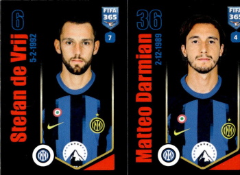 Stefan de Vrij / Matteo Darmian Internazionale Milano samolepka Panini FIFA 365 2024 #296