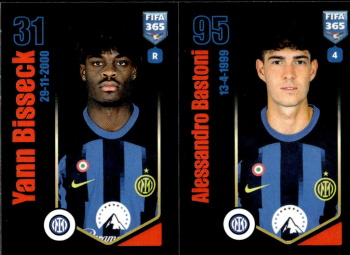 Yann-Aurel Bisseck / Alessandro Bastoni Internazionale Milano samolepka Panini FIFA 365 2024 #297