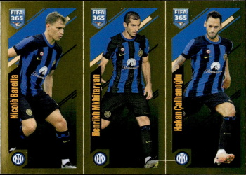 Nicolo Barella / Henrikh Mkhitaryan / Hakan Calhanoglu Internazionale Milano samolepka Panini FIFA 365 2024 #299