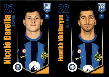 Nicolo Barella / Henrikh Mkhitaryan Internazionale Milano samolepka Panini FIFA 365 2024 #303