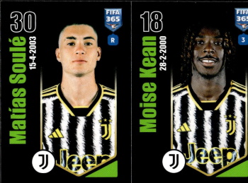 Matias Soule / Moise Kean Juventus FC samolepka Panini FIFA 365 2024 #322