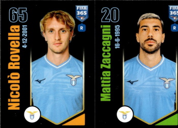 Nicolo Rovella / Mattia Zaccagni Lazio Roma samolepka Panini FIFA 365 2024 #336