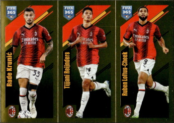 Rade Krunic / Tijjani Reijnders / Ruben Loftus-Cheek A.C. Milan samolepka Panini FIFA 365 2024 #347