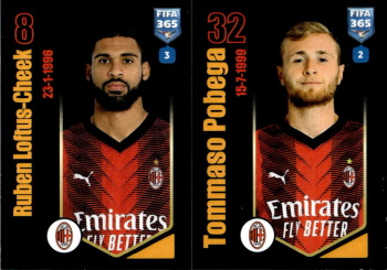 Ruben Loftus-Cheek / Tommaso Pobega A.C. Milan samolepka Panini FIFA 365 2024 #350
