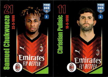 Samuel Chukwueze / Christian Pulisic A.C. Milan samolepka Panini FIFA 365 2024 #352