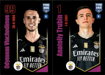 Odysseas Vlachodimos / Anatoliy Trubin SL Benfica samolepka Panini FIFA 365 2024 #390