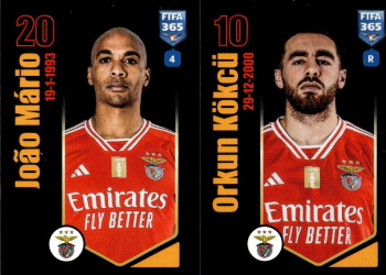 Joao Mario / Orkun Kokcu SL Benfica samolepka Panini FIFA 365 2024 #399