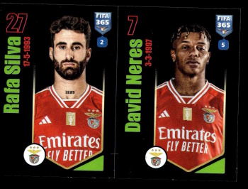 Rafa Silva / David Neres SL Benfica samolepka Panini FIFA 365 2024 #402