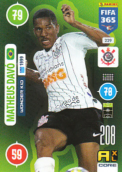 Matheus Davo Corinthians 2021 FIFA 365 Wonder Kid #229