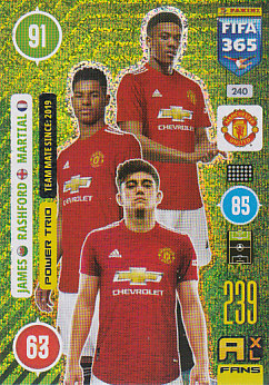 Daniel James / Marcus Rashford / Anthony Martial Manchester United 2021 FIFA 365 Power Trio #240