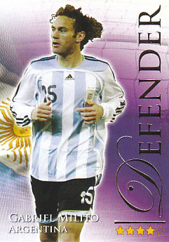Gabriel Milito Argentina Futera World Football 2010/2011 #514