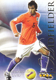 Giovanni Van Bronckhorst Netherlands Futera World Football 2010/2011 #642