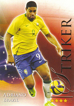 Adriano Brazil Futera World Football 2010/2011 #651
