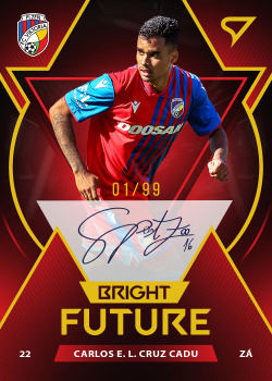 Carlos E. L. Cruz Cadu Viktoria Plzen SportZoo FORTUNA:LIGA 2022/23 1. serie Bright Future Auto /99 #BFS-CC