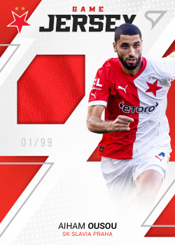 Aiham Ousou Slavia Praha SportZoo FORTUNA:LIGA 2022/23 1. serie Game Jersey /99 #GJ-AO
