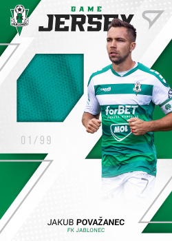 Jakub Povazanec Jablonec SportZoo FORTUNA:LIGA 2022/23 1. serie Game Jersey /99 #GJ-JP
