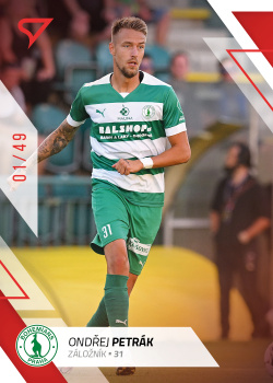 Ondrej Petrak Bohemians Praha SportZoo FORTUNA:LIGA 2022/23 1. serie Red /49 #173