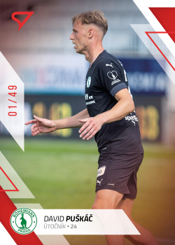 David Puskac Bohemians Praha SportZoo FORTUNA:LIGA 2022/23 1. serie Red /49 #174