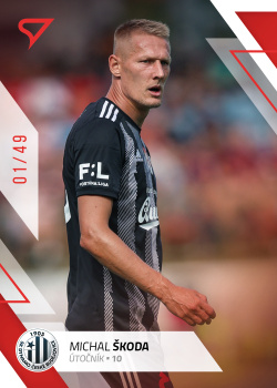 Michal Skoda Ceske Budejovice SportZoo FORTUNA:LIGA 2022/23 1. serie Red /49 #126