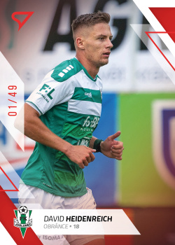 David Heidenreich Jablonec SportZoo FORTUNA:LIGA 2022/23 1. serie Red /49 #152