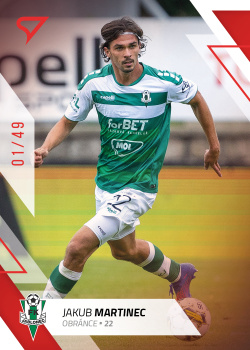 Jakub Martinec Jablonec SportZoo FORTUNA:LIGA 2022/23 1. serie Red /49 #153