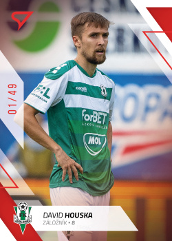 David Houska Jablonec SportZoo FORTUNA:LIGA 2022/23 1. serie Red /49 #156