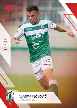 Vladimir Jovovic Jablonec SportZoo FORTUNA:LIGA 2022/23 1. serie Red /49 #158