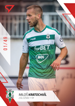 Milos Kratochvil Jablonec SportZoo FORTUNA:LIGA 2022/23 1. serie Red /49 #159