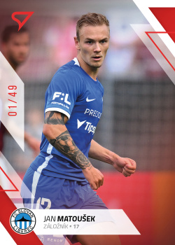 Jan Matousek Liberec SportZoo FORTUNA:LIGA 2022/23 1. serie Red /49 #112