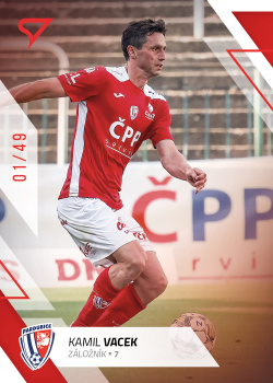 Kamil Vacek Pardubice SportZoo FORTUNA:LIGA 2022/23 1. serie Red /49 #136