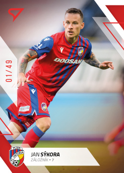 Jan Sykora Viktoria Plzen SportZoo FORTUNA:LIGA 2022/23 1. serie Red /49 #13