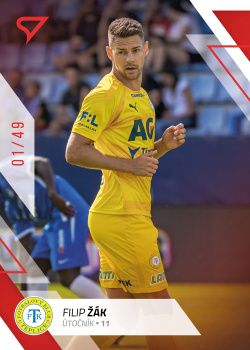 Filip Zak Teplice SportZoo FORTUNA:LIGA 2022/23 1. serie Red /49 #186