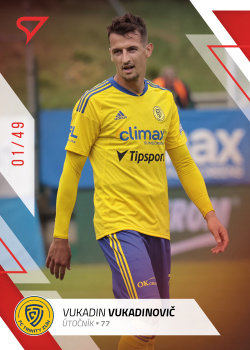 Vukadin Vukadinovic Zlin SportZoo FORTUNA:LIGA 2022/23 1. serie Red /49 #150