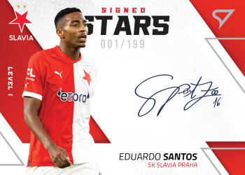 Eduardo Santos Slavia Praha SportZoo FORTUNA:LIGA 2022/23 1. serie Signed Stars Auto Level 1 /199 #SL1-ES