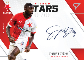 Christ Tiehi Slavia Praha SportZoo FORTUNA:LIGA 2022/23 1. serie Signed Stars Auto Level 1 /199 #SL1-CT