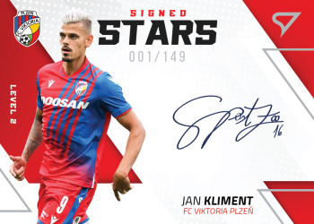 Jan Kliment Viktoria Plzen SportZoo FORTUNA:LIGA 2022/23 1. serie Signed Stars Auto Level 2 /149 #SL2-JK