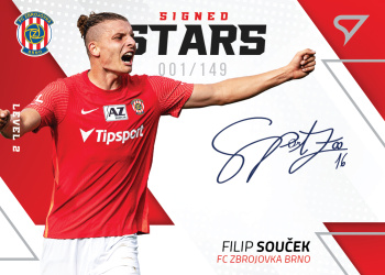 Filip Soucek Brno SportZoo FORTUNA:LIGA 2022/23 1. serie Signed Stars Auto Level 2 /149 #SL2-FS
