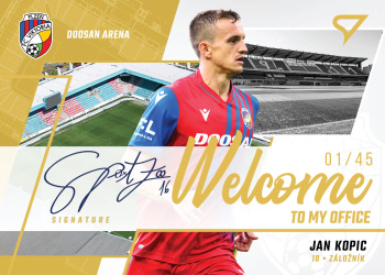 Jan Kopic Viktoria Plzen SportZoo FORTUNA:LIGA 2022/23 1. serie Welcome to my Office Auto /45 #WOS-JK