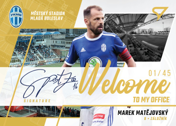Marek Matejovsky Mlada Boleslav SportZoo FORTUNA:LIGA 2022/23 1. serie Welcome to my Office Auto /45 #WOS-MM
