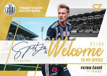 Patrik Cavos Ceske Budejovice SportZoo FORTUNA:LIGA 2022/23 1. serie Welcome to my Office Auto /45 #WOS-PC