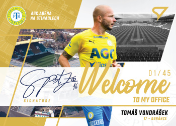 Tomas Vondrasek Teplice SportZoo FORTUNA:LIGA 2022/23 1. serie Welcome to my Office Auto /45 #WOS-TV