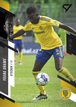 Youba Drame Zlin SportZoo FORTUNA:LIGA 2023/24 1. serie Black /25 #183