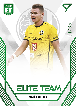 Matej Koubek Hradec Kralove SportZoo FORTUNA:LIGA 2023/24 1. serie Elite Team /35 #ET-20