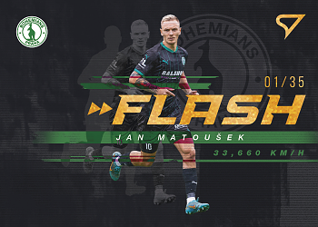 Jan Matousek Bohemians Praha SportZoo FORTUNA:LIGA 2023/24 1. serie Flash Limited /35 #FS-05