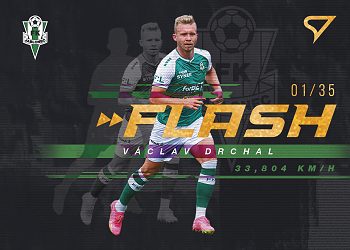 Vaclav Drchal Jablonec SportZoo FORTUNA:LIGA 2023/24 1. serie Flash Limited /35 #FS-15
