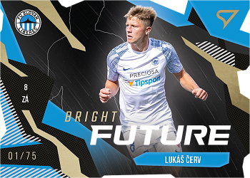Lukas Cerv Liberec SportZoo FORTUNA:LIGA 2023/24 1. serie Bright Future Die Cut Limited /75 #BF-4