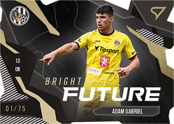 Adam Gabriel Hradec Kralove SportZoo FORTUNA:LIGA 2023/24 1. serie Bright Future Die Cut Limited /75 #BF-5