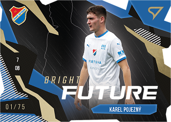 Karel Pojezny Banik Ostrava SportZoo FORTUNA:LIGA 2023/24 1. serie Bright Future Die Cut Limited /75 #BF-7