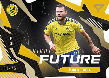 Martin Cedidla Zlin SportZoo FORTUNA:LIGA 2023/24 1. serie Bright Future Die Cut Limited /75 #BF-9
